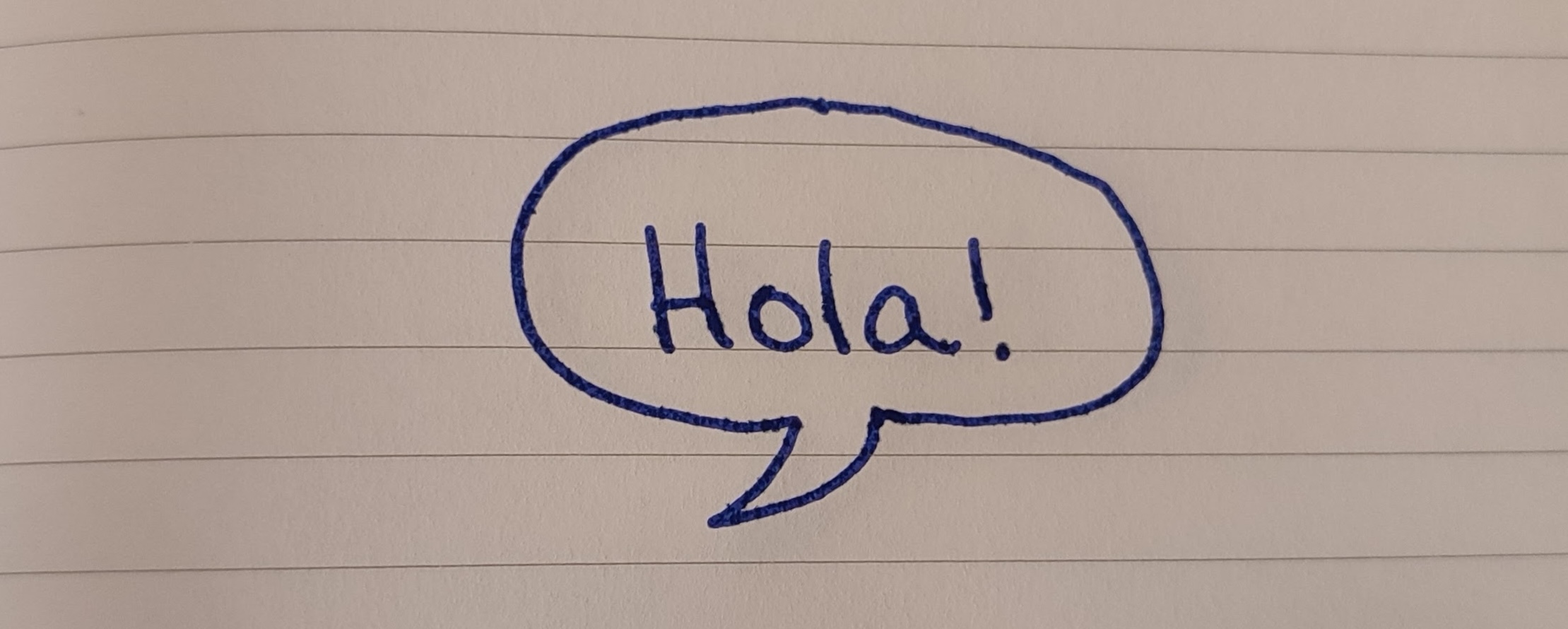 Una bombolla de còmic amb el text 'Hola'