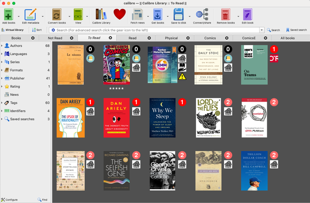 Calibre, for managing my books