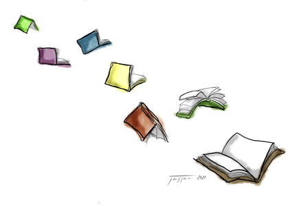Flying books