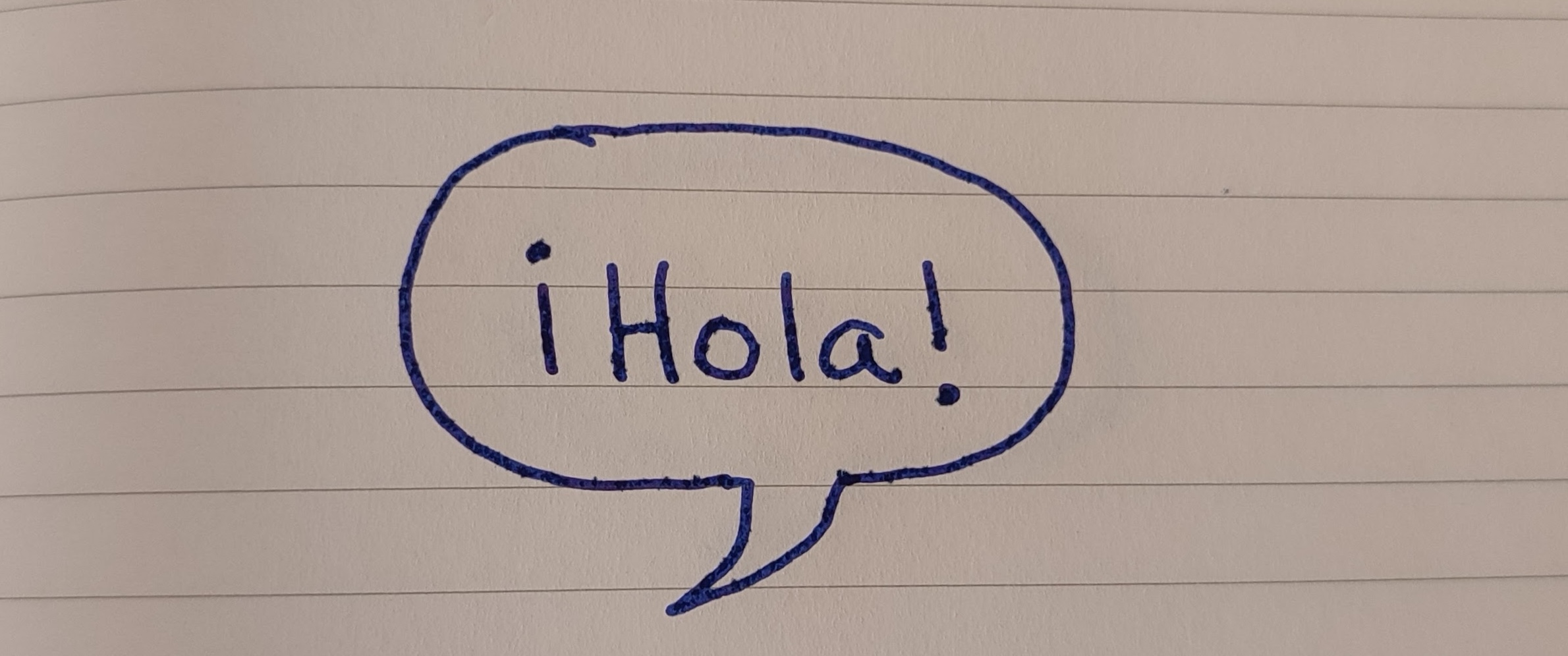 Un bocadillo de cómic con el texto 'Hola'
